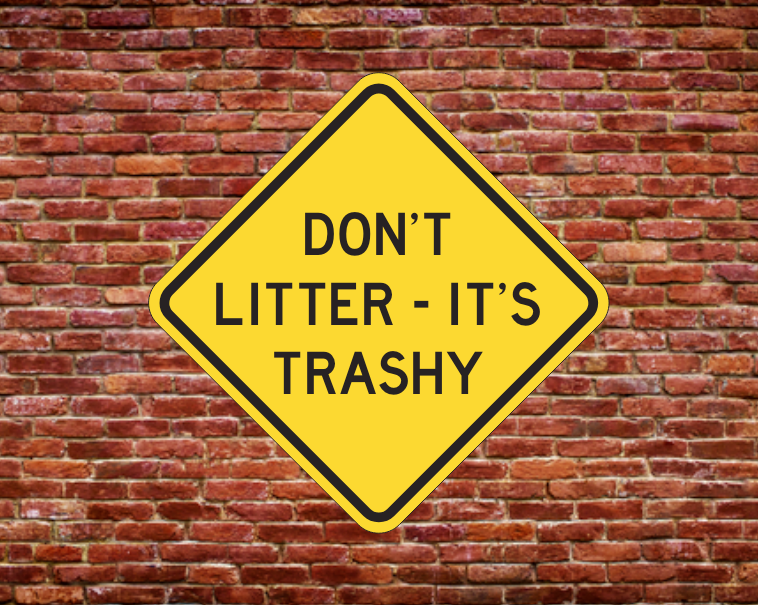 DON'T LITTER - IT'S TRASHY