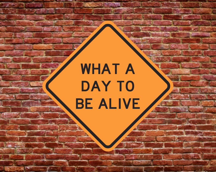 WHAT A DAY TO BE ALIVE