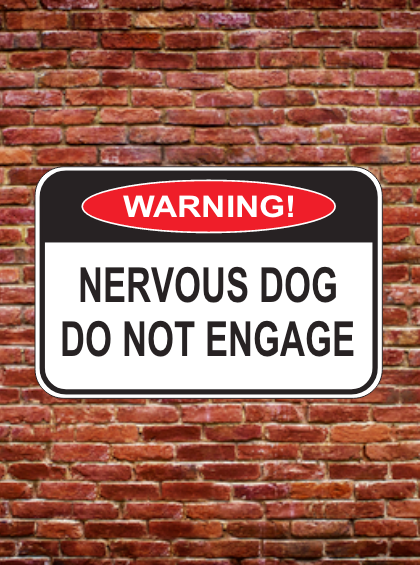 Not Engage Icon NERVOUS DOG-DO NOT ENGAGE – Design Your Signs