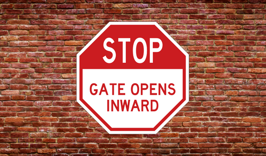 GATE OPENS INWARD